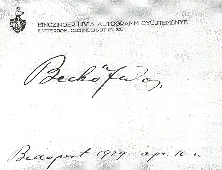 Eincziger Lívia autogram