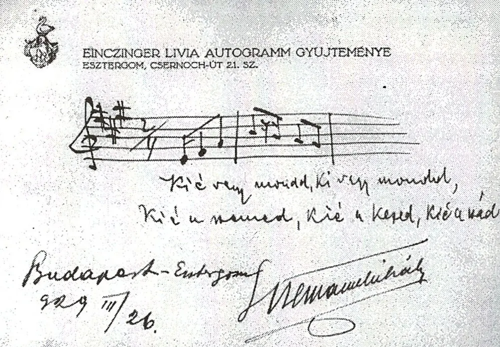 Eincziger Lívia autogram